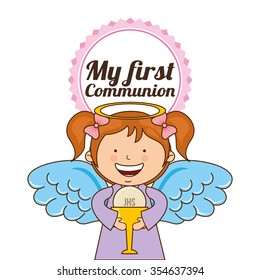 my first communion design, vector illustration eps10 graphic 