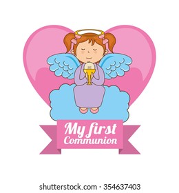 my first communion design, vector illustration eps10 graphic 