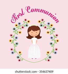 my first communion design, vector illustration eps10 graphic 