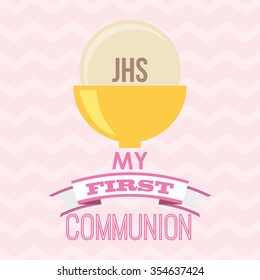 my first communion design, vector illustration eps10 graphic 