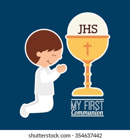 my first communion design, vector illustration eps10 graphic 