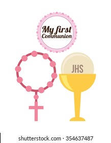 my first communion design, vector illustration eps10 graphic 