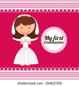 my first communion design, vector illustration eps10 graphic 