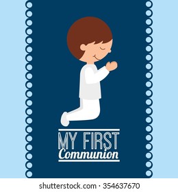 my first communion design, vector illustration eps10 graphic 