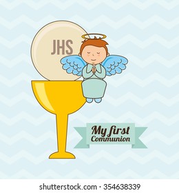 my first communion design, vector illustration eps10 graphic 