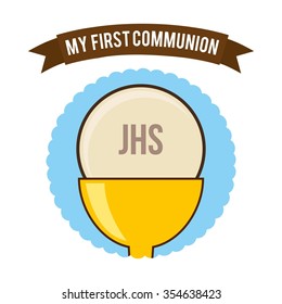 my first communion design, vector illustration eps10 graphic 