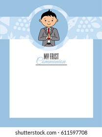 my first communion. Space for text