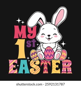 My First Easter Bunny T Shirt Design