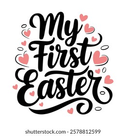 My first easter calligraphy typography design