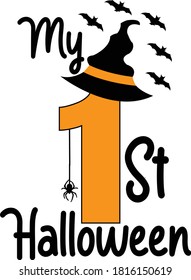 mein erster Halloween-Designvektor