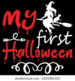 My First Halloween, design and vector file.