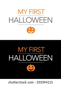 My First Halloween Graphic - Vector