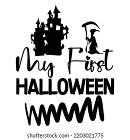 My first Halloween  Happy Halloween shirt print template, Pumpkin Fall Witches Halloween Costume shirt design