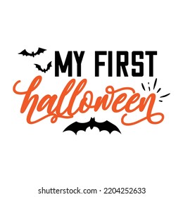 My first Halloween Happy Halloween shirt print template, Pumpkin Fall Witches Halloween Costume shirt design