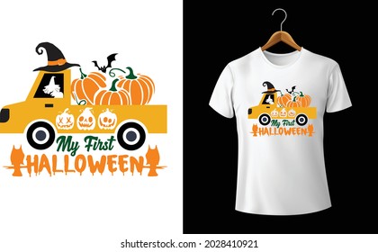 My First Halloween Outfit Set Pumpkin Shirt