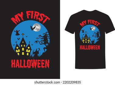 MY FIRST HALLOWEEN T SHIRT DESIGN