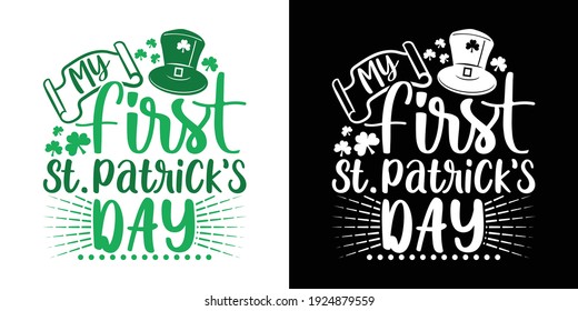 My First St Patrick's Day Printable Vector Illustration