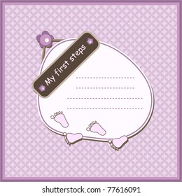 My first steps frame, vector