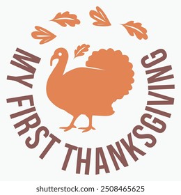 My first thanksgiving retro t shirt design