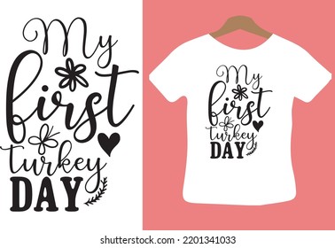 My first turkey day svg design