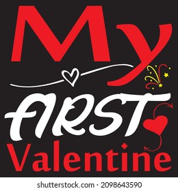 Mein erstes Valentine-T-Shirt-Design, Vektordatei