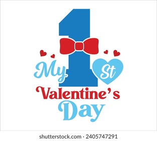 My first valentine's day for boys T-Shirt, Heart T-Shirt, Groovy Valentine Shirt, kids Valentine, February 14, Love Shirt, Be mine, My first valentine's day, Cut File For Cricut And Silhouette svg