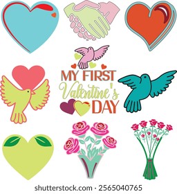 My First Valentines Day Vector Design