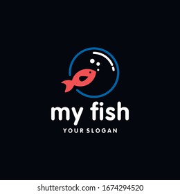 My Fish Logo Design Vector