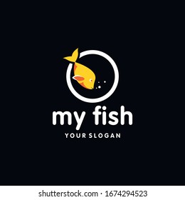 Vector de diseño de logotipos de pescado