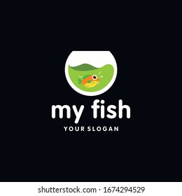 Vector de diseño de logotipos de pescado