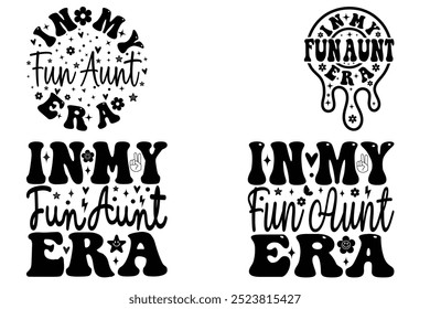 En mi tipografía retro de la era de la tía divertida, archivos cortados digitales para el circuito, camiseta ondulada, camiseta ondulada retro groovy de moda, diseño ondulado retro, camiseta ondulada de moda, retro especial y camiseta de alta calidad