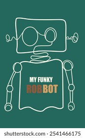 My Funny Robot children t-shirt design