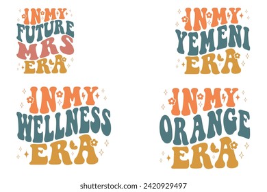 In My Future Mrs Era, In My Yemeni Era, In My Wellness Era, In My Orange Era retro T-shirt