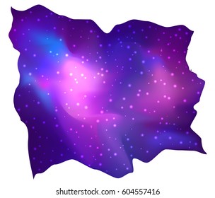 My Galaxy. Vector bright colorful cosmos illustration. Abstract cosmic background with stars. Astronomy, astrology, alchemy, boho and magic texture.