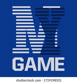 My game an abstract Graphic design print t-shirts sport,vector,poster,card 