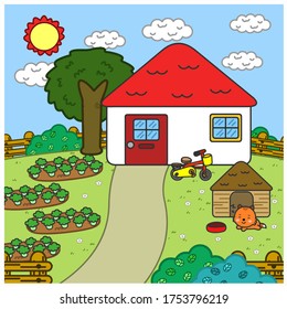 My garden house in spring