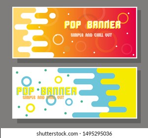 my geometric colorful banner, pop banner