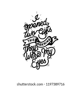 My gift handlettering typography