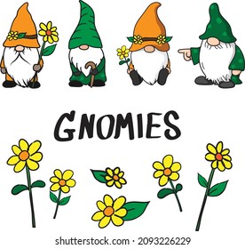 My gnomies and yellow flower