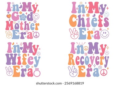 In My Godmother Era, In My Chiefs Era, In My Wifey Era, In My Recovery Era retro T-shirt