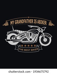 my grandfather is a biker the best biker-t-shirt begins