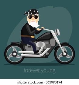 my grandfather forever young biker