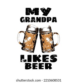 my grandpa likes bear t shirt design