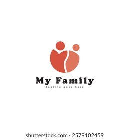 My Happy Family Logo. Vector Illustration