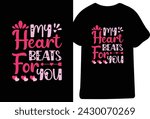 My heart beats for you vector file