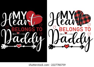my heart belongs to quotes t shirts or valentine t shirt design