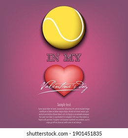  in my heart. Happy Valentines Day. Design pattern on the football theme for greeting card, logo, emblem, banner, poster, flyer, badges, t-shirt. Vector illustration