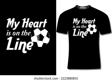 MY HEART IS ON THE LINE DESIGN FOR PRINT, POSTER, CARD, MUGS, BAGS, INVITATION, PARTY.