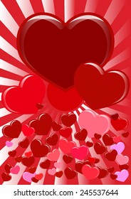 my heart for valentines day red background sunset.