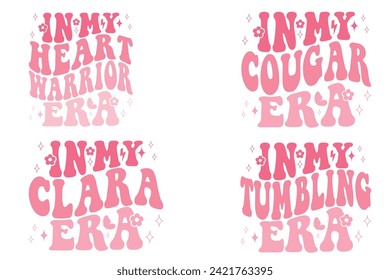 In My Heart Warrior Era, In My Cougar Era, In My Clara Era, In My Tumbling Era retro T-shirt